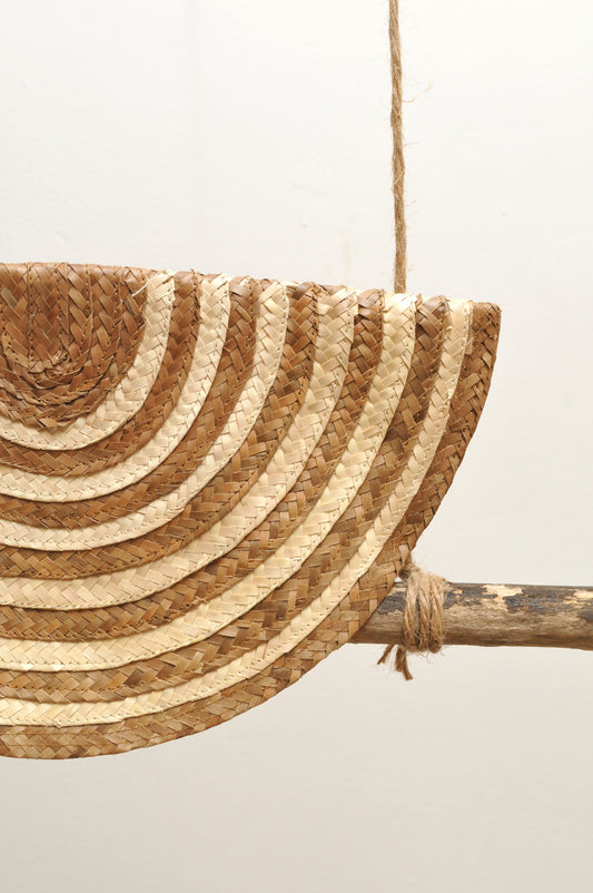 Half Moon Straw Clutch