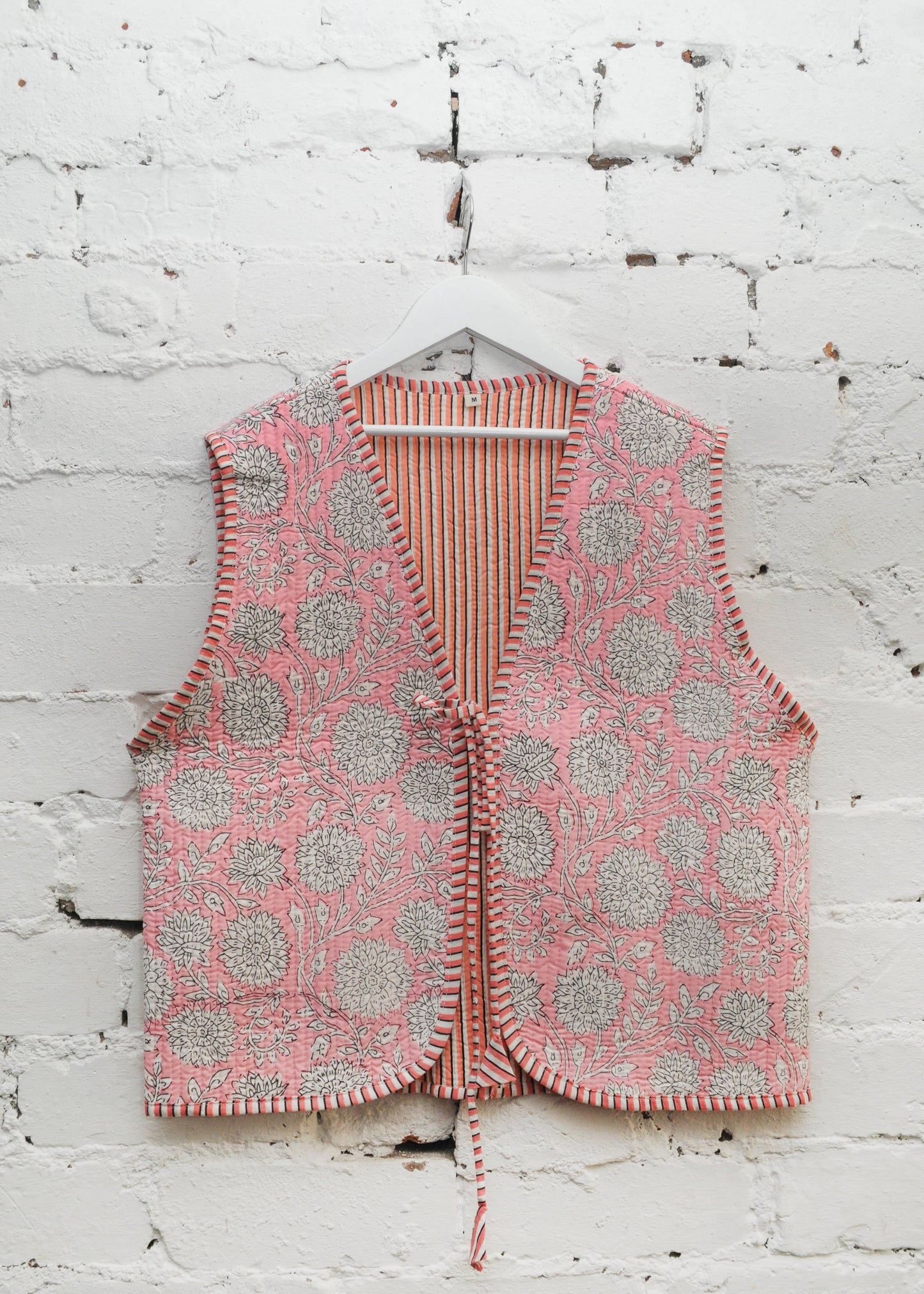 Folk Waistcoat in Pink