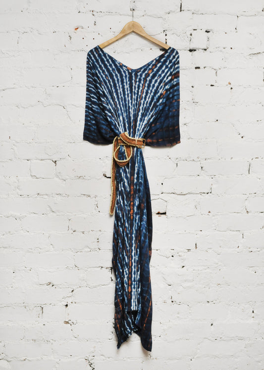Kaftan Dress in Indigo
