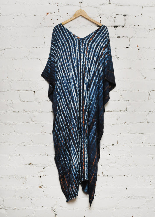 Kaftan Dress in Indigo