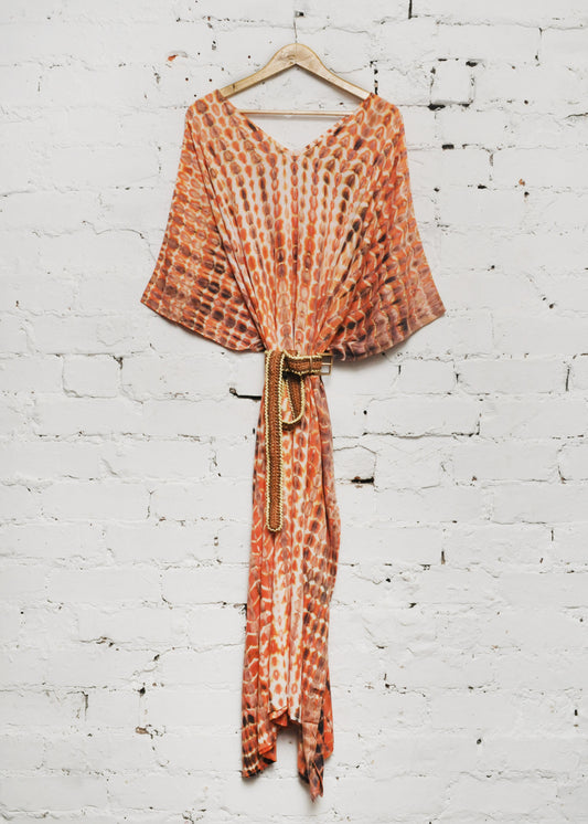 Kaftan Dress in Coral
