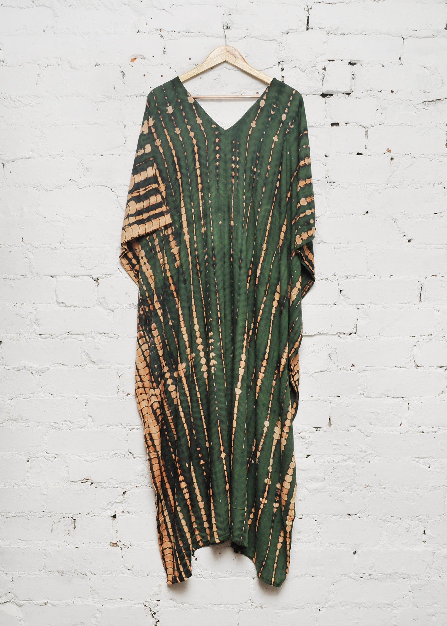 Kaftan Dress in Moss Green
