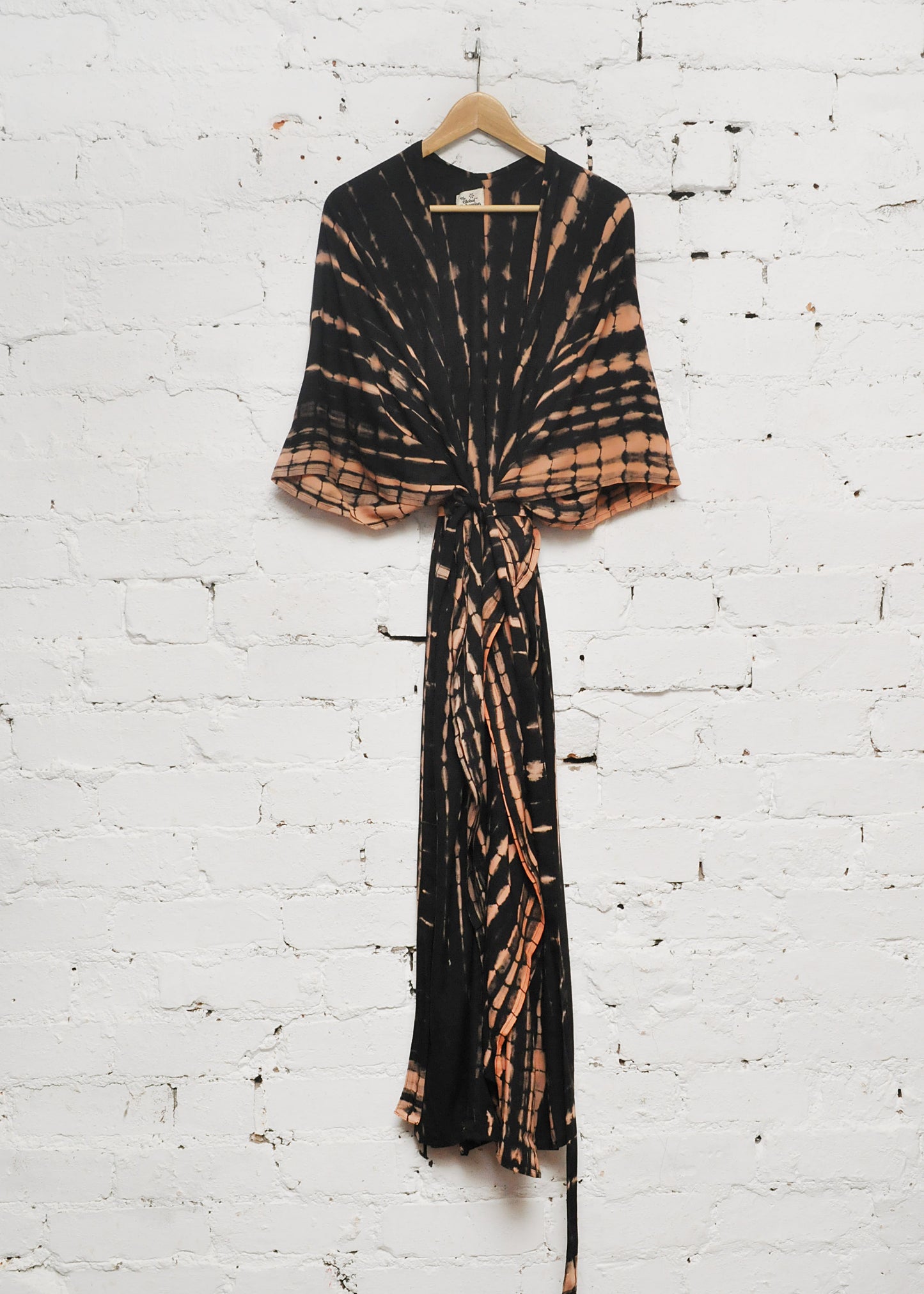 Tie Dye Kimono in Dusty Black