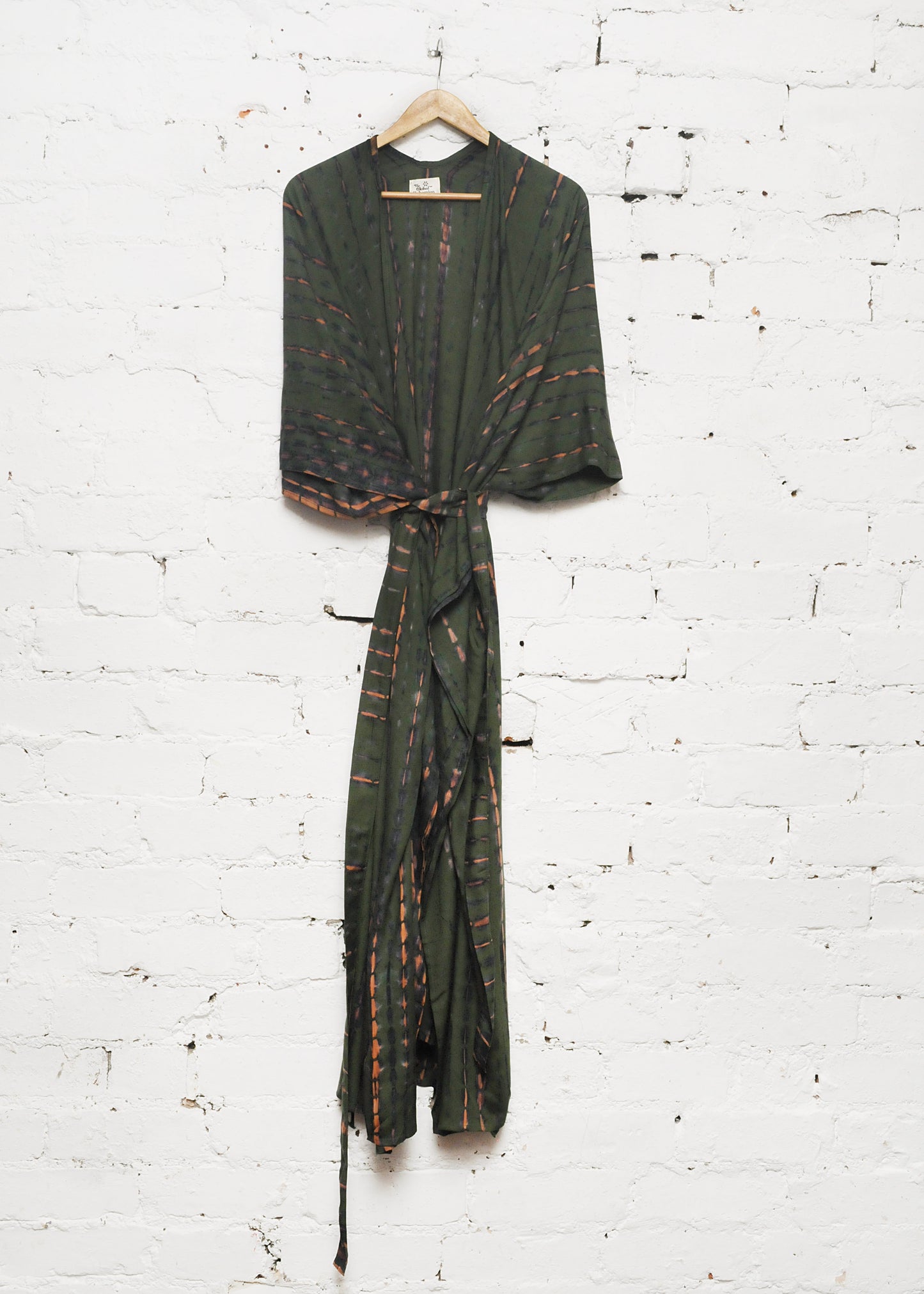 Tie Dye Kimono in Hunter Green