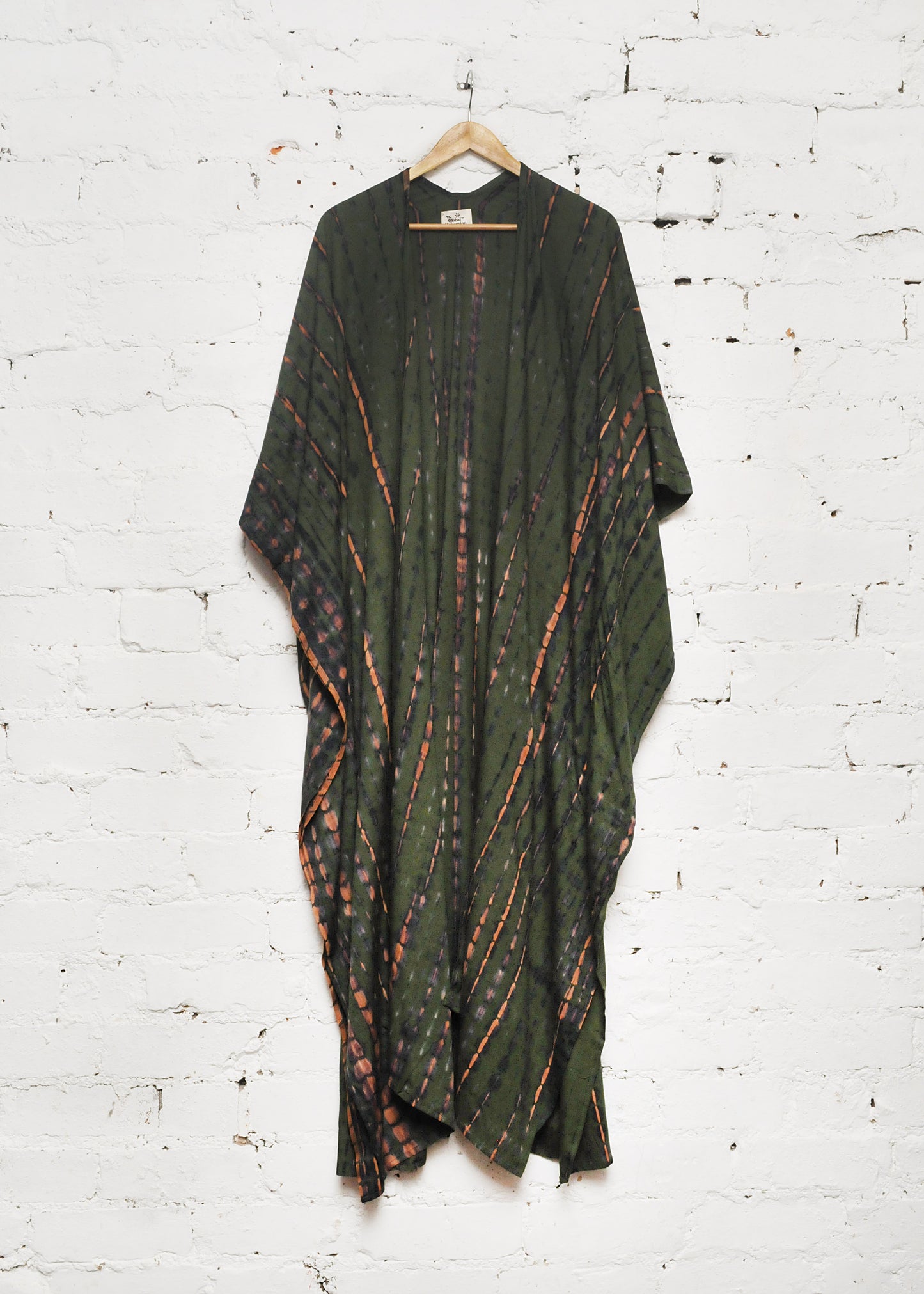 Tie Dye Kimono in Hunter Green
