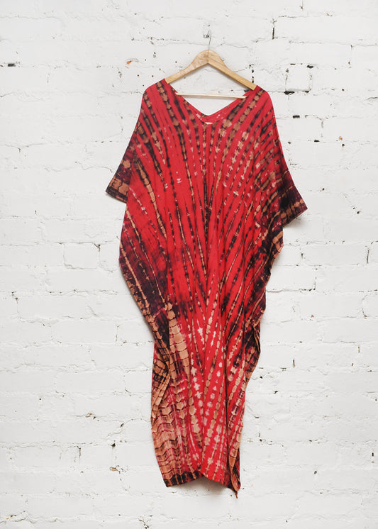 Kaftan Dress in Scarlet