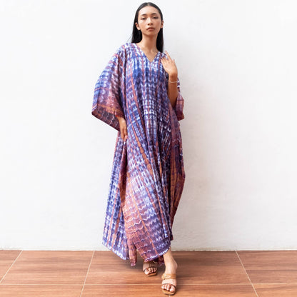 Kaftan Dress in Indigo
