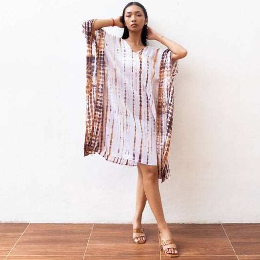 Midi Kaftan Dress in White