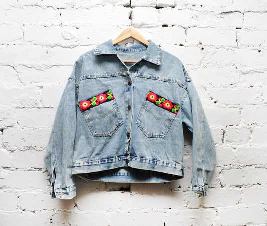 Denim Motif Jacket