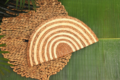 Half Moon Straw Clutch