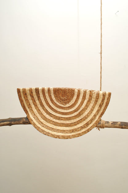 Half Moon Straw Clutch