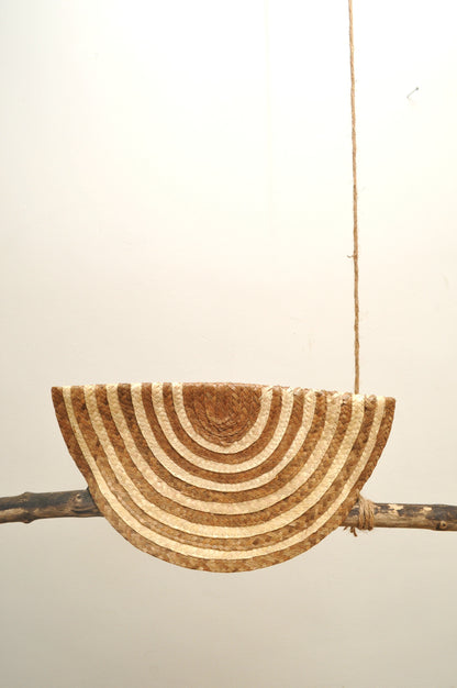 Half Moon Straw Clutch