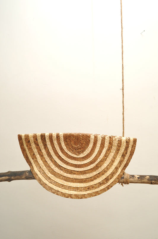 Half Moon Straw Clutch