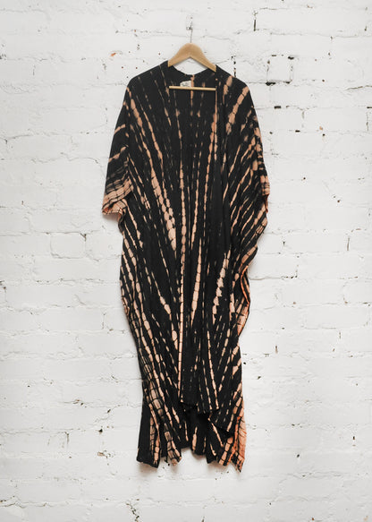Tie Dye Kimono in Dusty Black
