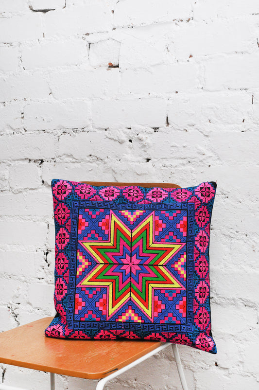 Hill Tribe Cushion - Royal Blue