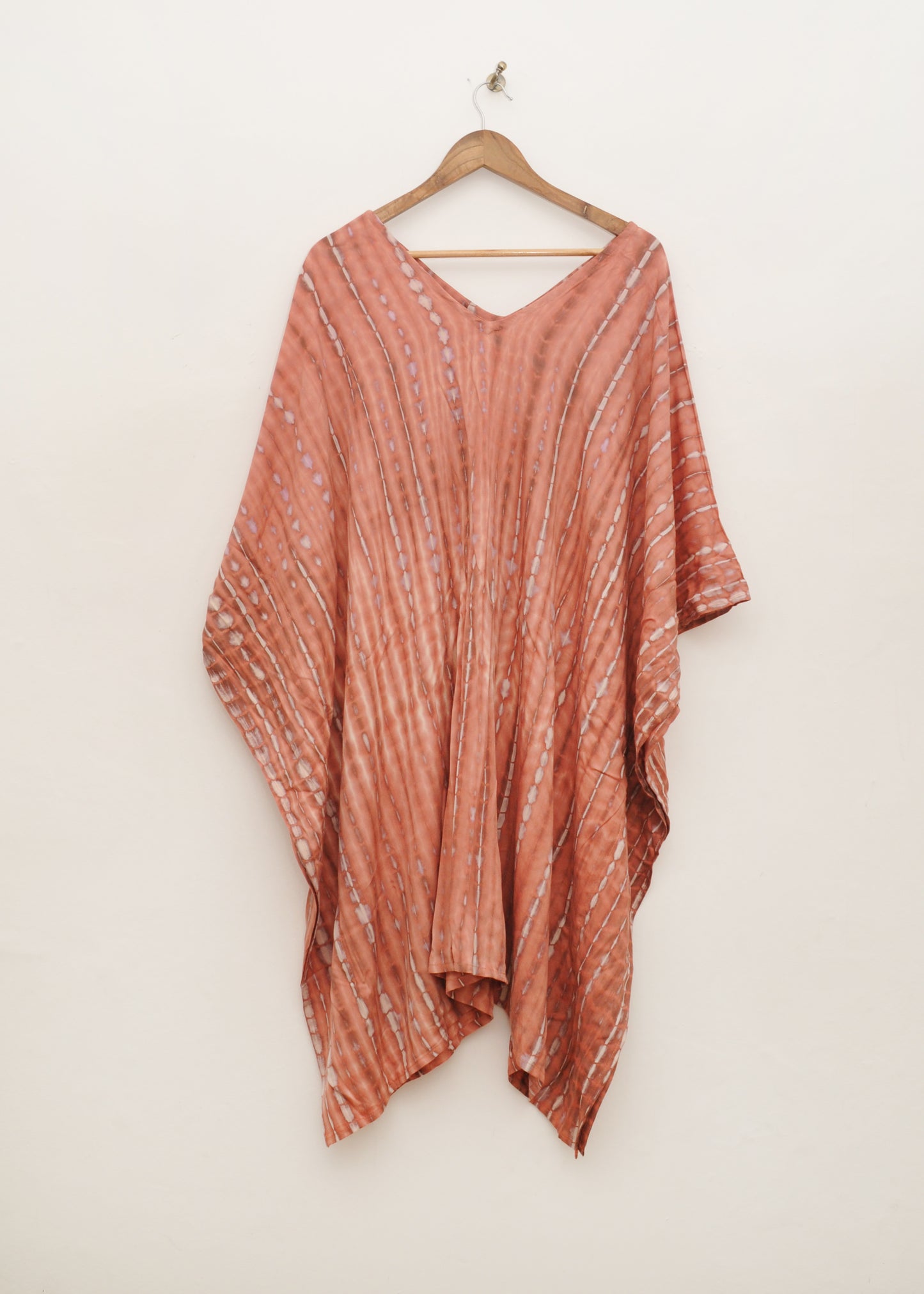 Midi Kaftan Dress in Dusky Pink
