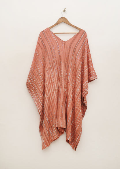 Midi Kaftan Dress in Dusky Pink