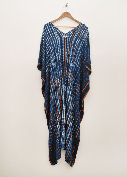 Kaftan Dress in Indigo
