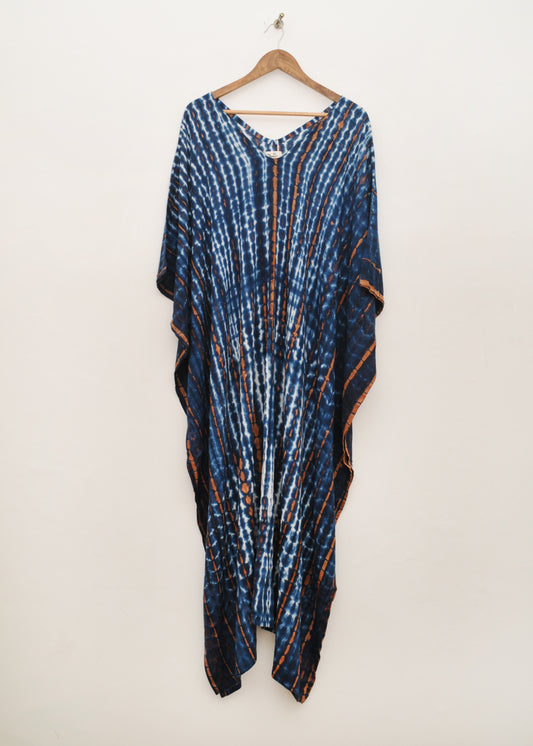 Kaftan Dress in Indigo