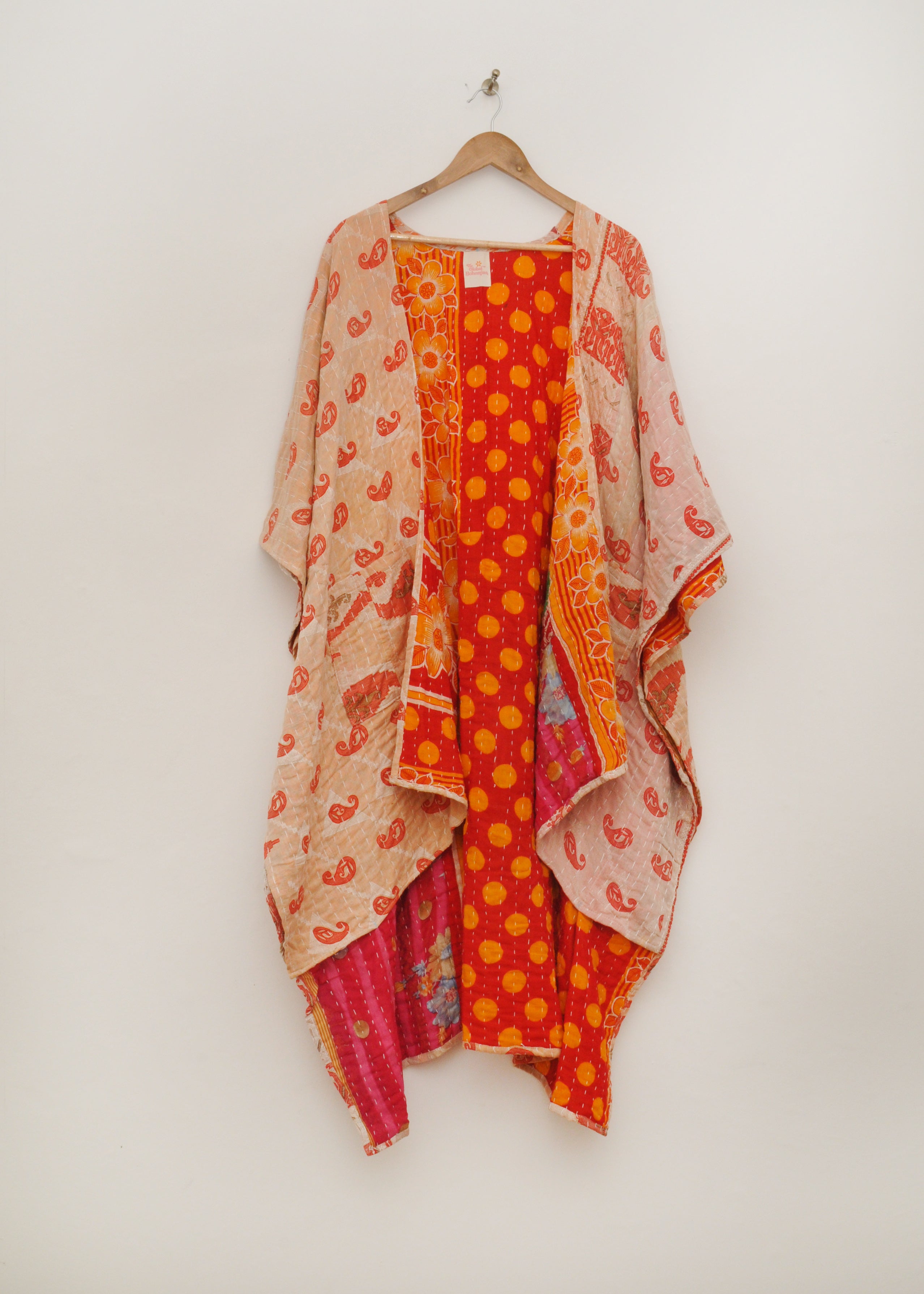Varanasi Robe | Yoga or Ceremonial Robe | Handstitched Kantha – The ...
